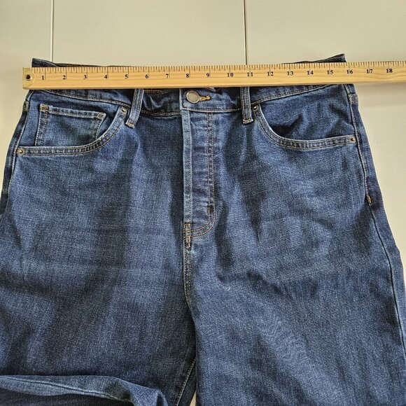 DU/ER Jeans Womens 32x33 (31) Blue Wide Leg WFMS4375 Stretch Hippie Preppy Boho - Picture 4 of 16